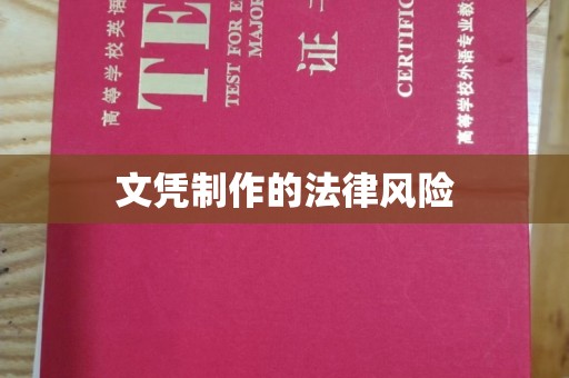 连云文凭制作的法律风险
