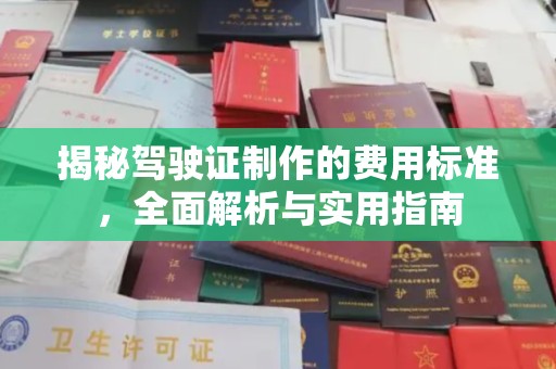 连云揭秘驾驶证制作的费用标准，全面解析与实用指南