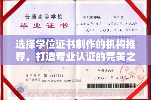 连云选择学位证书制作的机构推荐，打造专业认证的完美之选