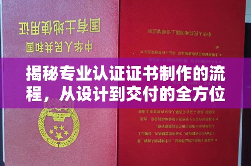 连云揭秘专业认证证书制作的流程，从设计到交付的全方位指南