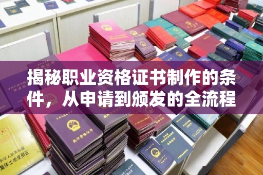连云揭秘职业资格证书制作的条件，从申请到颁发的全流程解析