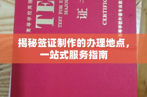 连云揭秘签证制作的办理地点，一站式服务指南