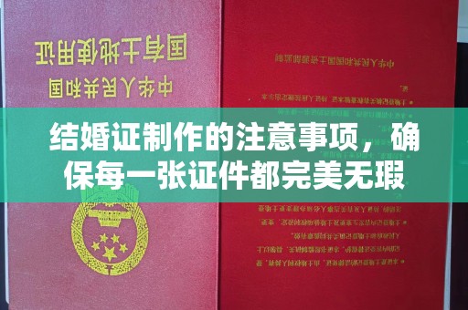 连云结婚证制作的注意事项，确保每一张证件都完美无瑕