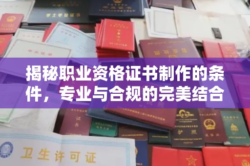连云揭秘职业资格证书制作的条件，专业与合规的完美结合