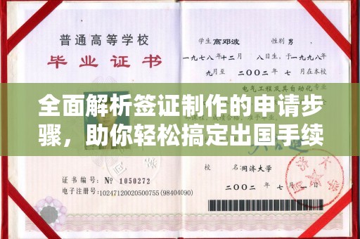 连云全面解析签证制作的申请步骤，助你轻松搞定出国手续