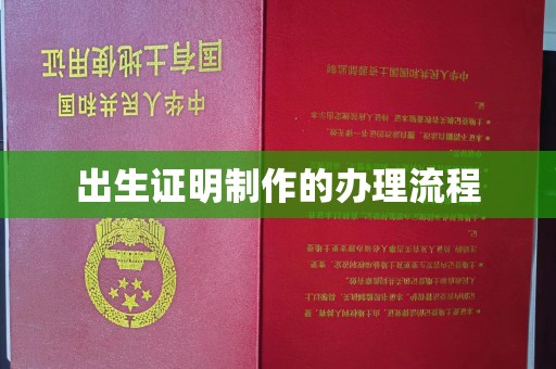 连云出生证明制作的办理流程