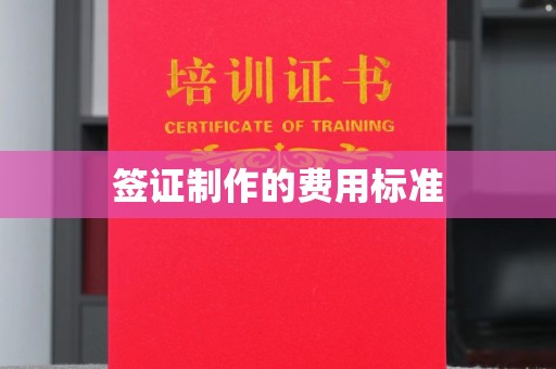 连云签证制作的费用标准